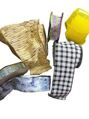 RIBBONS - 6 DIFFERENT STYLES OVER 60 YARDS TOTAL